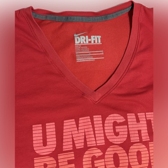 Women’s Nike Dri-Fit Slim-Fit Athletic SS T-Shirt Size Medium - Picture 2 of 5